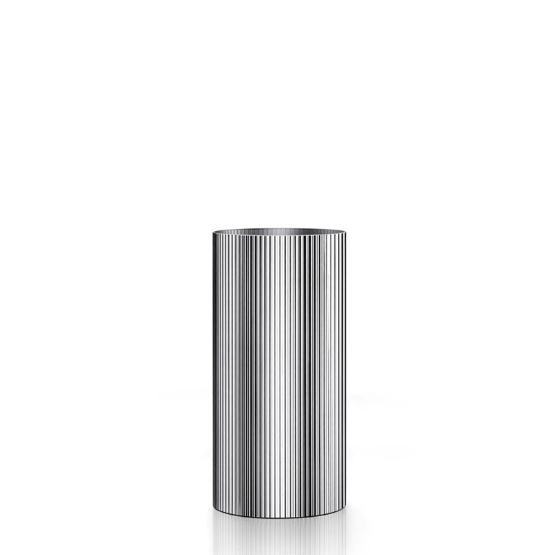 Stainless steel decorative vase – front view – Eloré
