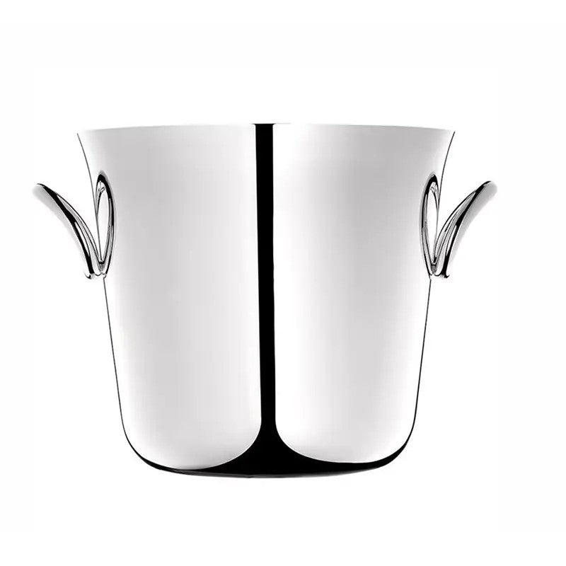 Stainless steel ice bucket – Model C – front view – Eloré