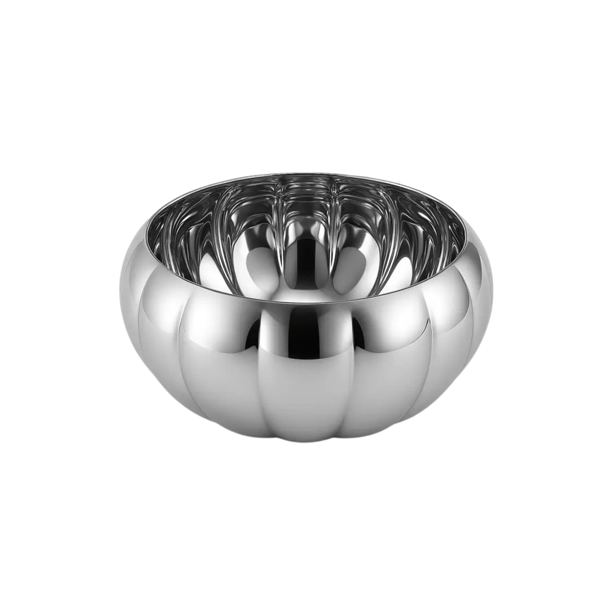 Pumpkin stainless steel bowl – front view – Eloré