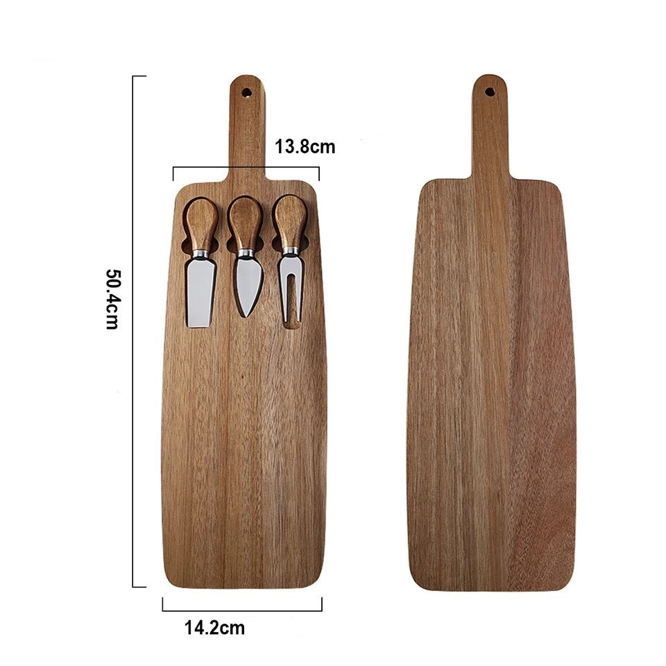 Stainless steel cheese board – dimensions view – Eloré