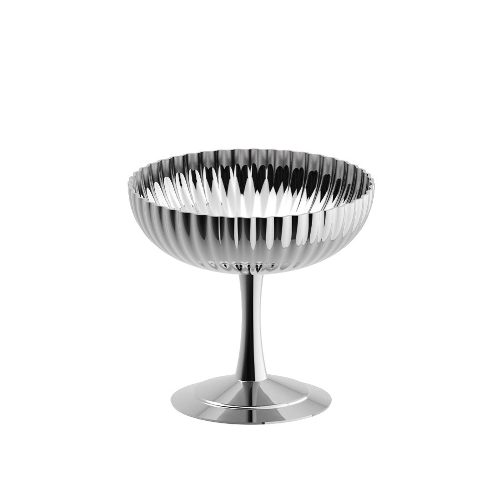  Textured stainless steel ice cup – front view – Eloré