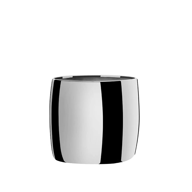 Stainless steel ice bucket – Model B – front view – Eloré